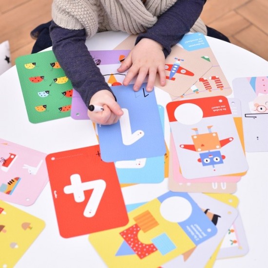 Educational kit I get to know the digits Educational games with a smudge pen Educational kit I get to know the digits Educational games with a smudge pen