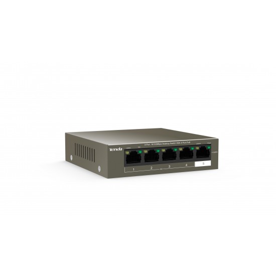 Tenda TEF1105P-4-63W-EU network switch Fast Ethernet (10/100) Power over Ethernet (PoE) Black