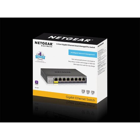 Netgear GS108Tv3 Managed L2 Gigabit Ethernet (10/100/1000) Gray