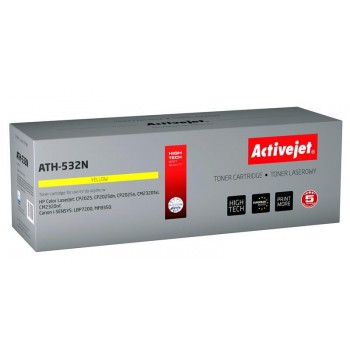 Activejet ATH-532N Toner (replacement for HP 304A CC532A, Canon CRG-718Y Supreme 3200 pages yellow)