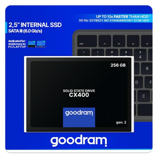 Goodram CX400 gen.2 2.5 256 GB Serial ATA III 3D TLC NAND