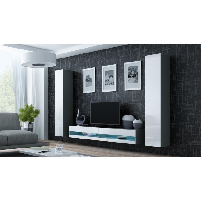 Cama TV stand VIGO NEW 30/180/40 grey/white gloss