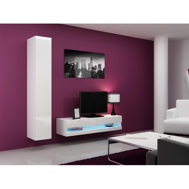 Cama TV stand VIGO NEW 30/140/40 white/white gloss