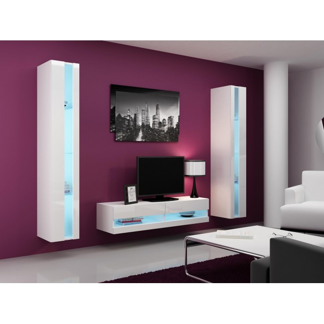 Cama TV stand VIGO NEW 30/140/40 white/white gloss