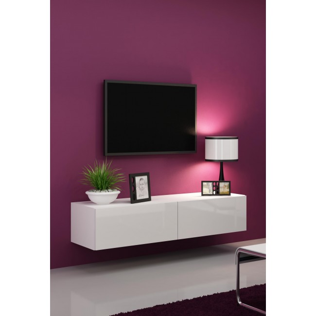 Cama TV stand VIGO 140 30/140/40 white/white gloss