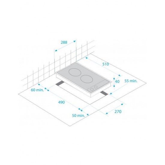 Beko HDCC32200X hob built-in Zone induction hob 2 zone(s)