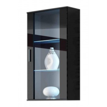 Cama hanging display cabinet SOHO black/black gloss