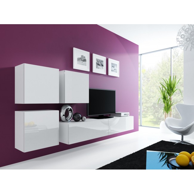 Cama TV Stand VIGO 180 30/180/40 white/white gloss