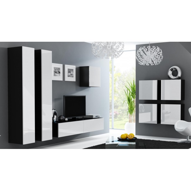 Cama Square cabinet VIGO 50/50/30 black/white gloss