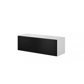 Cama full storage cabinet ROCO RO1 112/37/39 white/white/black