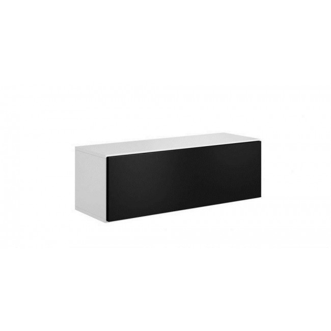 Cama full storage cabinet ROCO RO1 112/37/39 white/white/black