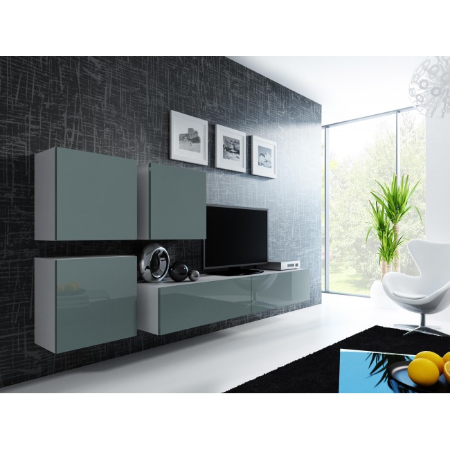 Cama Square cabinet VIGO 50/50/30 white/grey gloss
