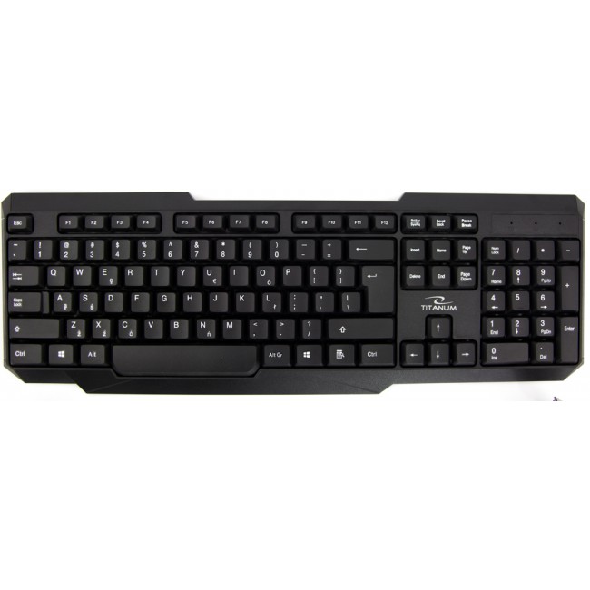 TITANUM TK108 Keyboard + USB mouse Black