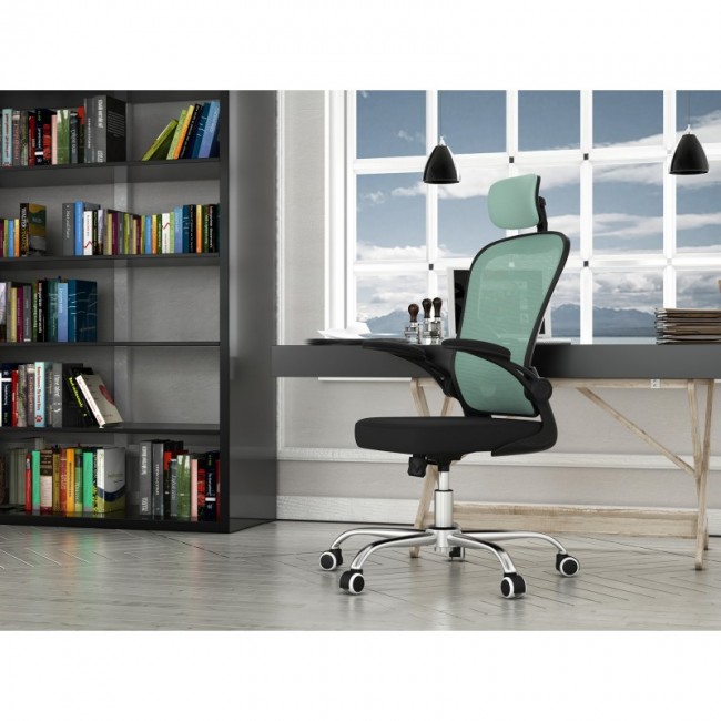 Topeshop FOTEL DORY NIEBIESKI office/computer chair Padded seat Mesh backrest