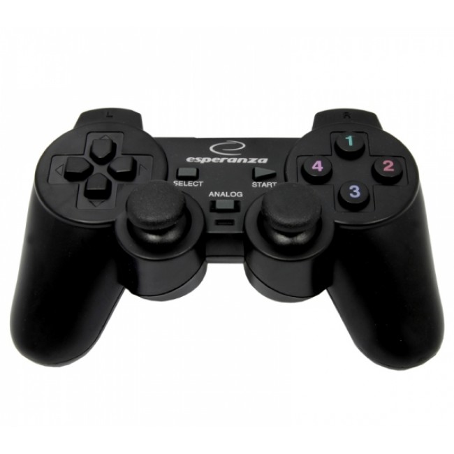 Esperanza EG102 Gaming Controller Black USB 2.0 Gamepad Analogue / Digital PC, Playstation 3