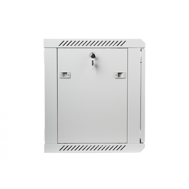 Lanberg wall-mounted installation rack cabinet 19'' 9U 600x450mm gray (glass door)