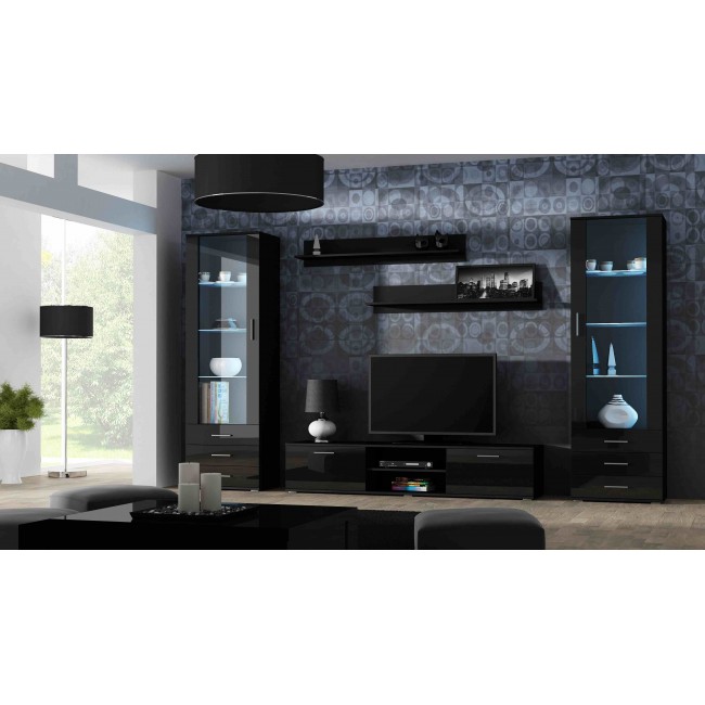Cama TV stand SOHO 180 black/black gloss