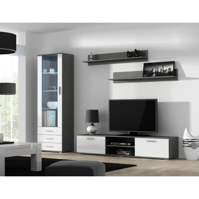 Cama TV stand SOHO 180 grey/white gloss