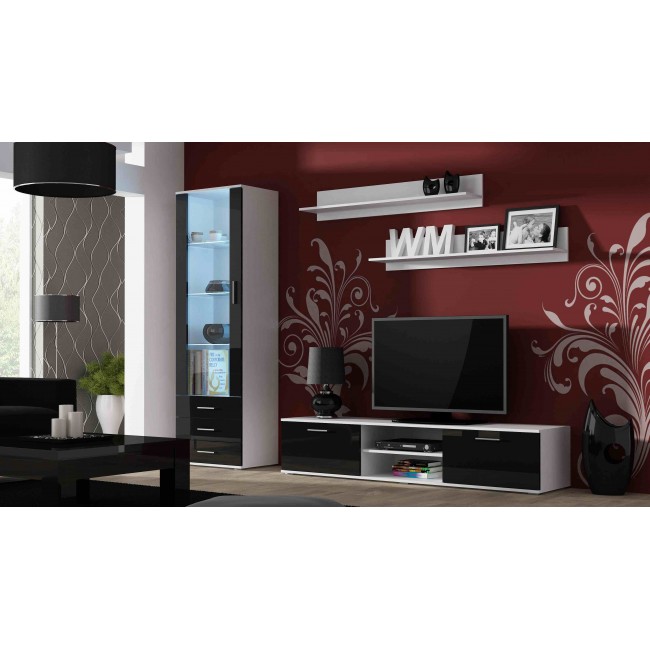 Cama TV stand SOHO 180 white/black gloss