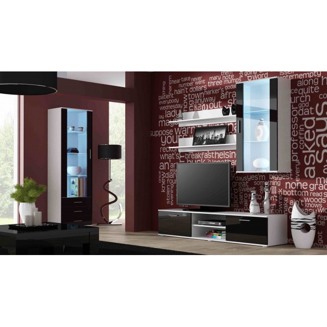 Cama TV stand SOHO 180 white/black gloss