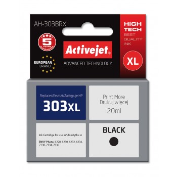 Activejet AH-303BRX Ink Cartridge (replacement for HP 303XL T6N04AE Premium 20ml black)