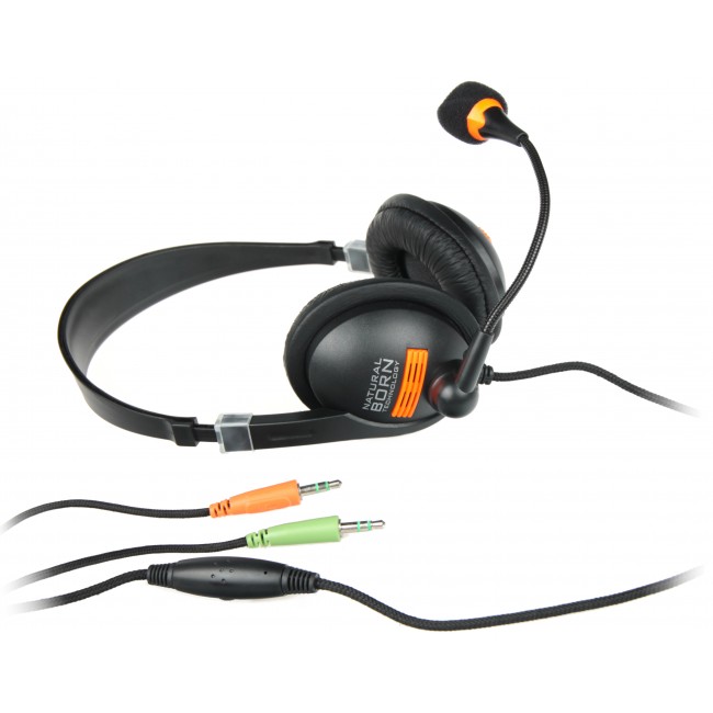 NATEC Drone Headset Wired Head-band Calls/Music Black, Orange