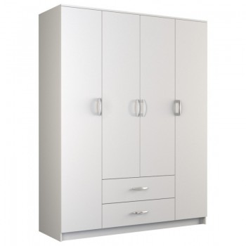 Topeshop ROMANA 160 BIEL KPLB bedroom wardrobe/closet 11 shelves 4 door(s) White