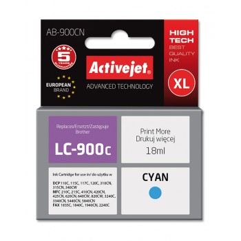 Activejet AB-900CN Ink (replacement for Brother LC900Bk Supreme 17.5 ml cyan)