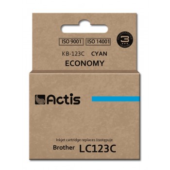 Actis KB-123C ink (replacement for Brother LC123C/LC121C Standard 10 ml cyan)