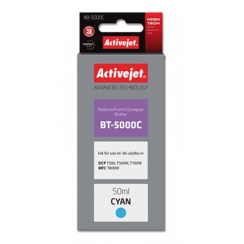 Activejet AB-5000C Ink Bottle (Replacement for Brother BT-5000C Supreme 50 ml cyan)