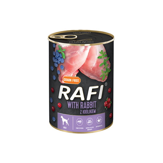 Dolina Noteci Rafi Dog wet food with rabbit, blueberry and cranberry - 800g