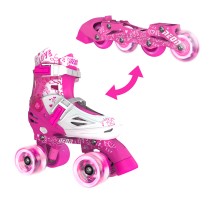Yvolution Neon Combo roller skates pink, size 34-37