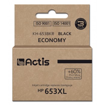 Actis KH-653BKR Ink for HP printer, replacement HP 653XL 3YM75AE Premium 20ml 575 pages black
