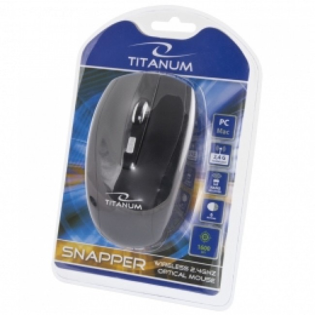 TITANUM TM105K SNAPPER mouse RF Wireless Optical 1600 DPI Right-hand