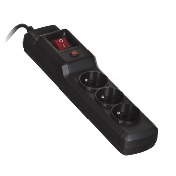 Activejet COMBO 3GN 1,5M black power strip with cord