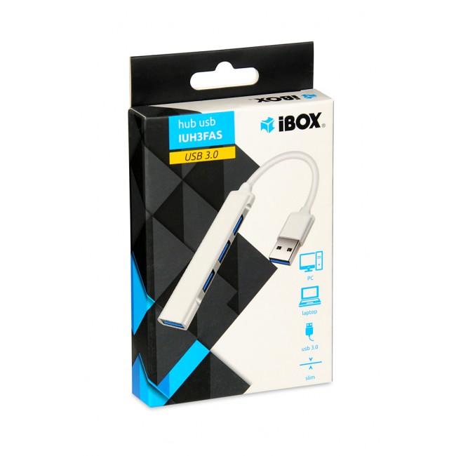 iBOX USB HUB 1x USB 3.0 + 3x USB 2.0