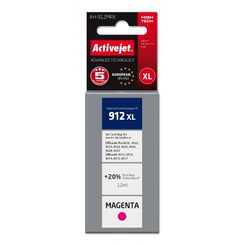 Activejet AH-912MRX Ink (replacement for HP 912XL 3YL82AE Premium 990 pages 12 ml, magenta)