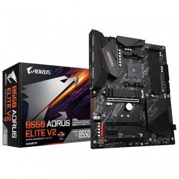 Gigabyte B550 AORUS ELITE V2 Motherboard - Supports AMD Ryzen 5000 Series AM4 CPUs, 12+2 Phases Digital Twin Power Design, up to 4733MHz DDR4 (OC), 2xPCIe 3.0 M.2, 2.5GbE LAN, USB 3.2 Gen1