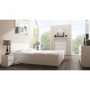 Topeshop M3 BIEL chest of drawers