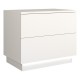 Topeshop S2 BIEL nightstand/bedside table 2 drawer(s) White