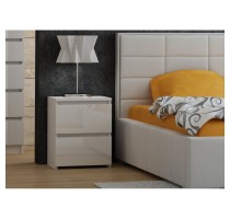 Topeshop M2 BIEL PO YSK FRONT nightstand/bedside table 2 drawer(s) White