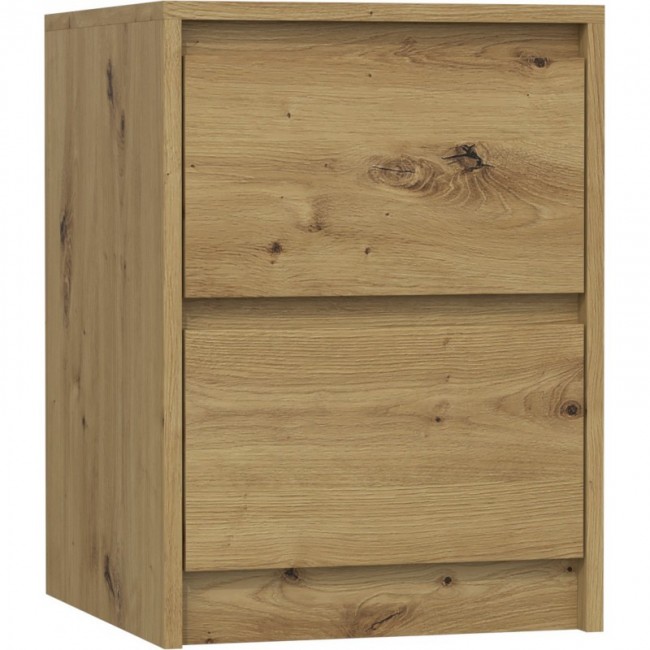 Topeshop K2 ARTISAN nightstand/bedside table 2 drawer(s) Oak