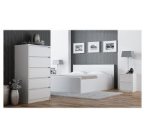 Topeshop K2 BIEL nightstand/bedside table 2 drawer(s) White