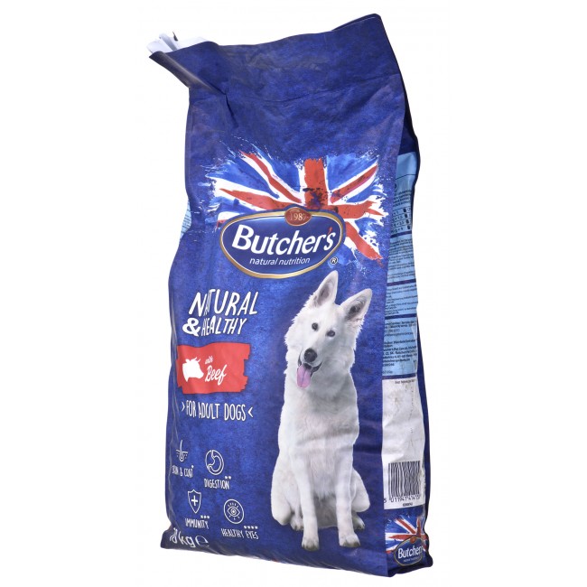 BUTCHER'S Natural&Healthy with beef - dry dog food - 10 kg
