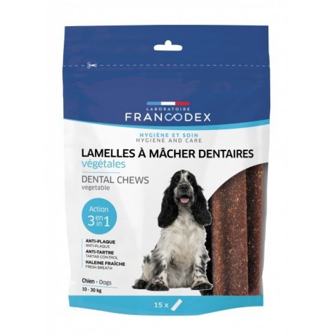 FRANCODEX Dental Medium - tartar removal strips for dogs - 15 pcs.