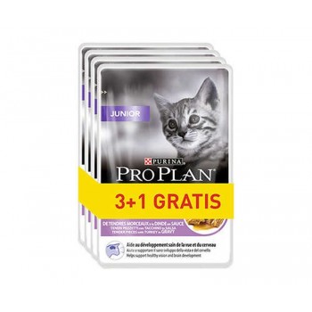 PURINA Pro Plan Junior Turkey - wet cat food - 85g 3+1