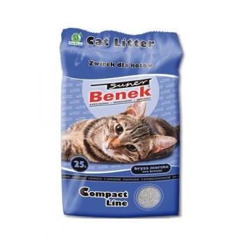 SUPER BENEK COMPACT Cat litter Bentonite grit Sea breeze 25 l