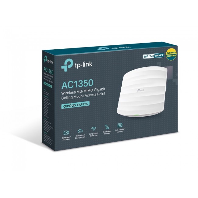 TP-Link Omada EAP225 wireless access point 1350 Mbit/s White Power over Ethernet (PoE)
