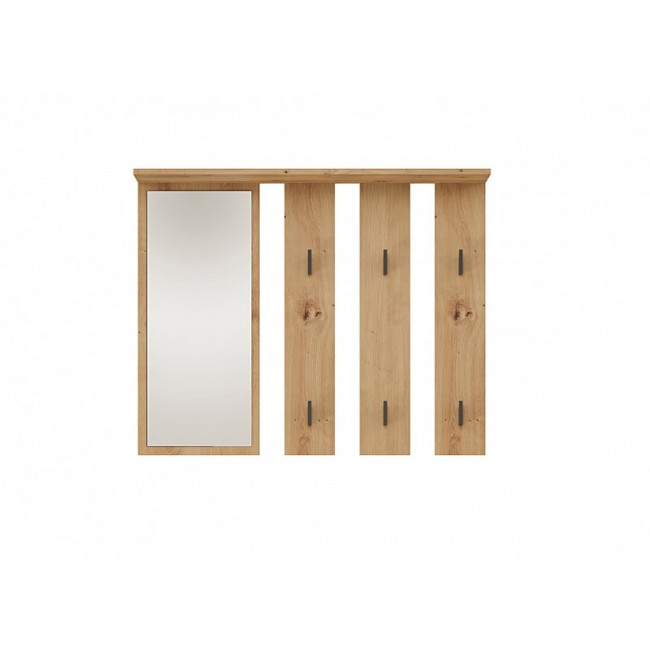 Hanger + mirror PARMA 100x15x.81.5 cm, artisan oak