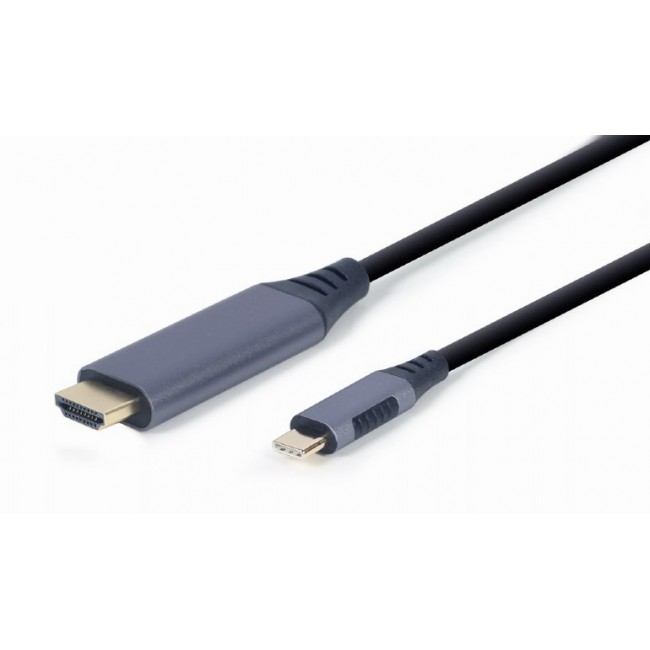 Gembird CC-USB3C-HDMI-01-6 video cable adapter 1.8 m USB Type-C HDMI Type A (Standard) Black, Grey